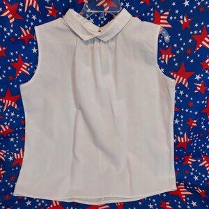 SLEEVELESS WHITE SHIRT SIZE LARGE